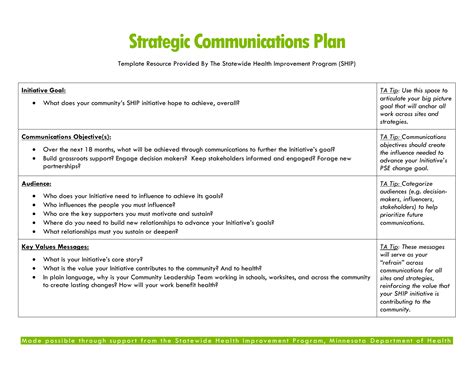 Strategic communication plan - Strategic communication is the study and practice of using effective communication skills and techniques to achieve a company’s marketing or public …